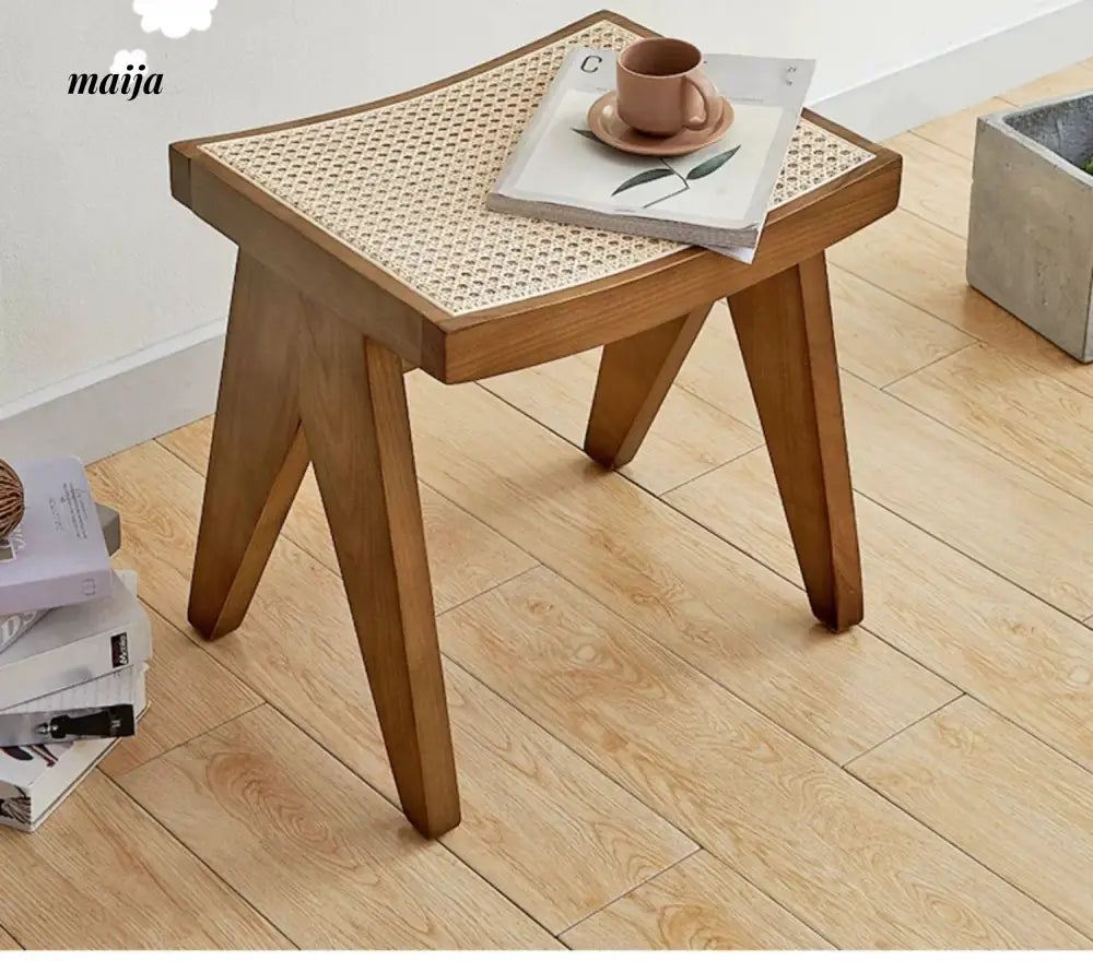 19 DREAM SPACE Japanese Entryway Shoe Stool from 19 DREAM SPACE