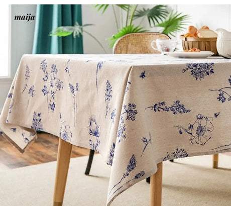 MAN YUE HOME Retro Cotton Tablecloth for Dining or Coffee Table from MAN YUE HOME