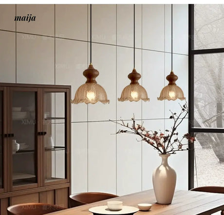 NANCY Retro Brass Bar Chandelier Glass Shade from NANCY