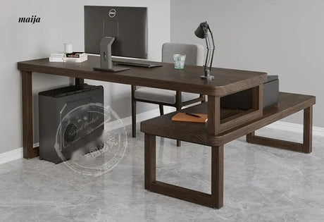 SUNX Nordic Solid Wood Corner Desk from SUNX