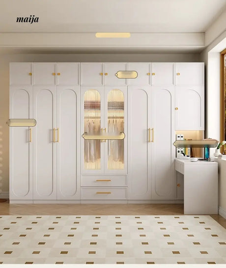 MEIHOUSE French Cream Bedroom Storage Combination Coat Cabinet from MEIHOUSE
