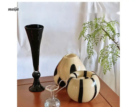 GUIFOU Glazed Line Glass Vase Set from GUIFOU