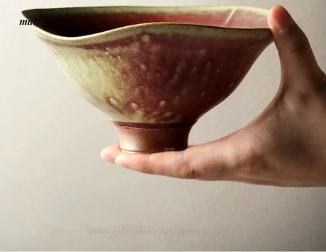 JOTO Japanese Rough Pottery Fruit Plate Sushi Tableware from JOTO