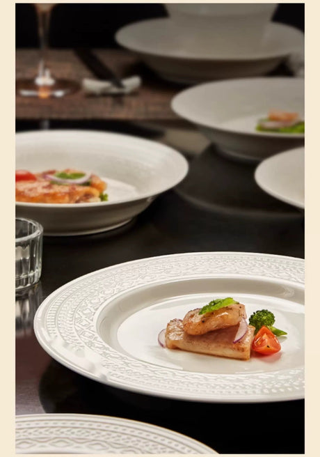 MOSE Pure White Glaze Dish Set from MOSE