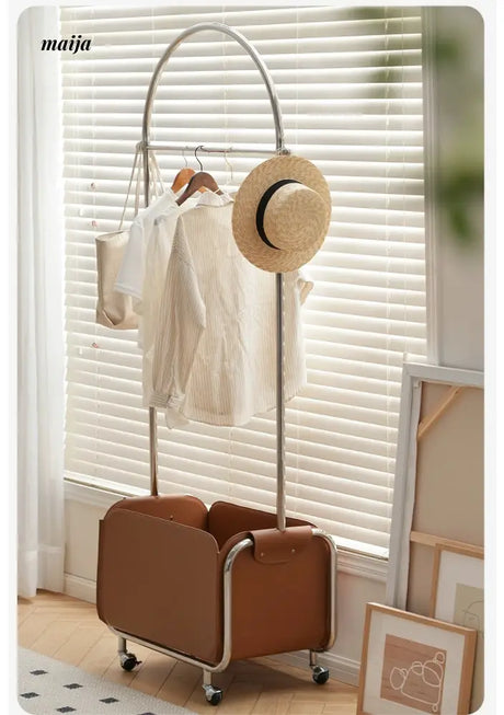 LOWERLEFT Stainless Steel Leather Coat Rack from Lower Left