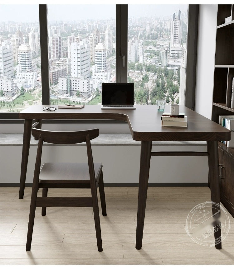 SUNX Full Wood Bay Window Desk from SUNX
