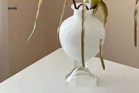 GUIFOU White Glazed Big Belly Vase from GUIFOU