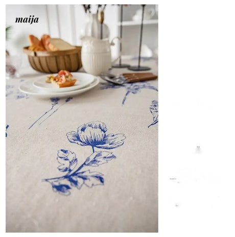 MAN YUE HOME Retro Cotton Tablecloth for Dining or Coffee Table from MAN YUE HOME