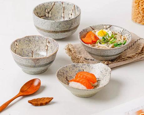 OKADA YAKI Five-Color Noodle Bowl Set from OKADA YAKI