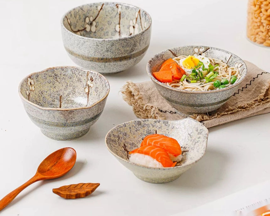 OKADA YAKI Five-Color Noodle Bowl Set from OKADA YAKI