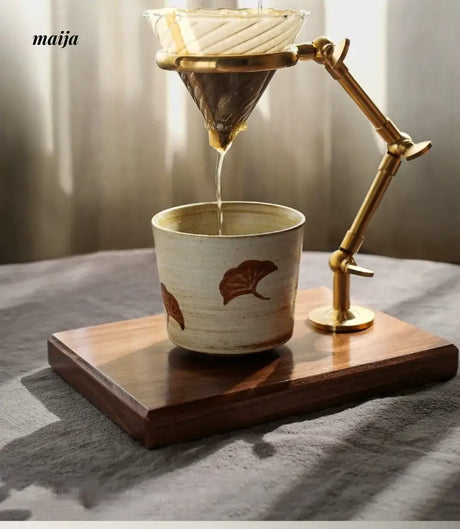 JOTO Rough Pottery Bronze Filter Coffee V60 Cup from JOTO