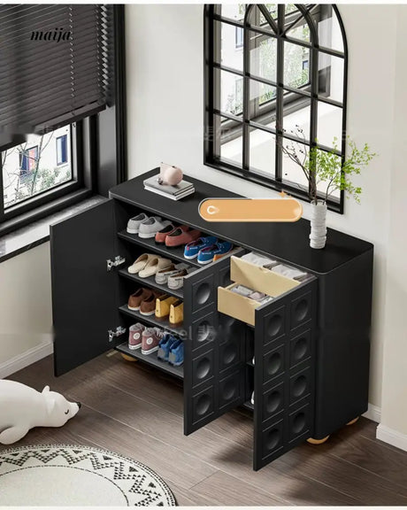 FEEL Large Capacity Black Shoe Cabinet from FEEL