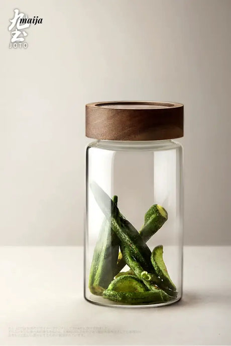 JOTO Eleven Color Glass Storage Tank Solid Wood Lid from MOSE