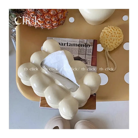 CLICK Cute Ceramic Storage Box with Silver Wipes Holder from CLICK