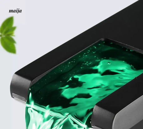 LED Colour-Changing Waterfall Temperature Basin Faucet from Kaiyashi