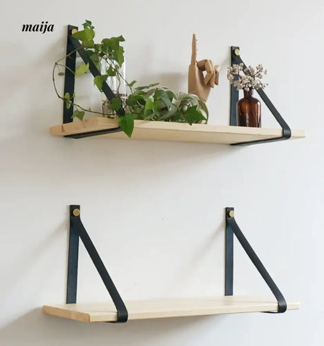 Nordic Style Solid Wood Shelf Wall-Mounted Bookshelf from WULIHOME