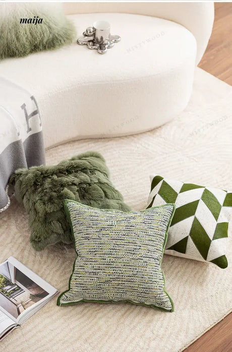 MISTYWOOD Green Pillow for Bedside or Sofa from MISTYWOOD