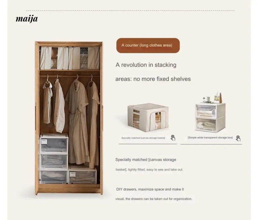 GENJI Donna Solid Wood Wardrobe from GENJI