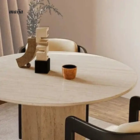 Keelan Travertine Dining Table from maija
