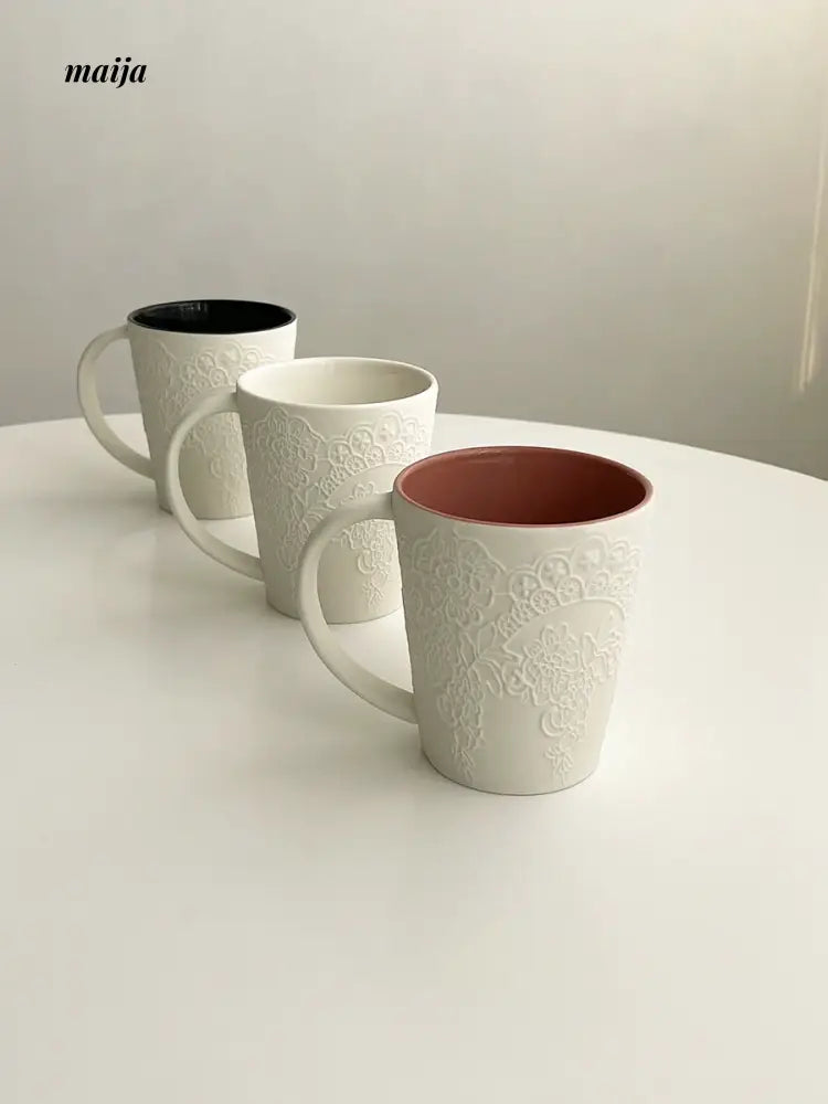 LIVETAI Exquisite Ceramic White Mug from maija