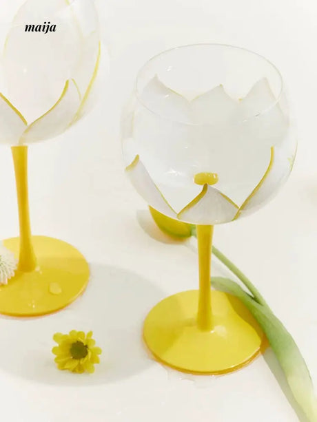 SOREMO Tulip Hand Painted Wine Glass from maija