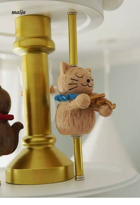 QXWD Cat Musician Ceiling Lamp Children's Room from QXWD