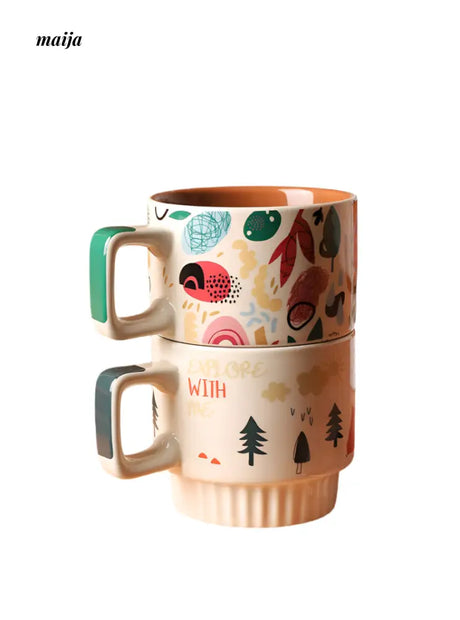 Abstract Colourful Painting Mug from Kumagaigumi