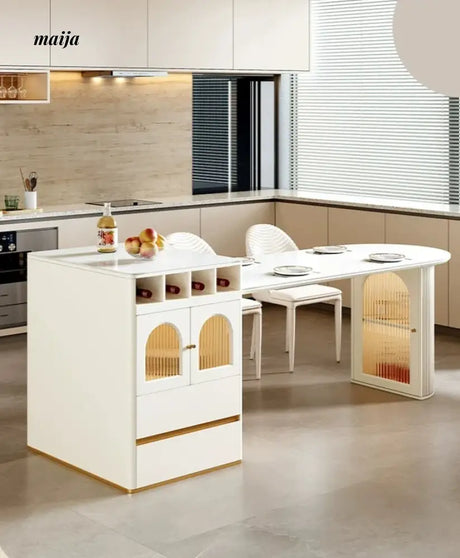 Caelum French Island Dining Table and Chair Set from maija