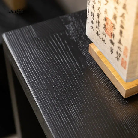 Simple Black Solid Wood Console Table from maija