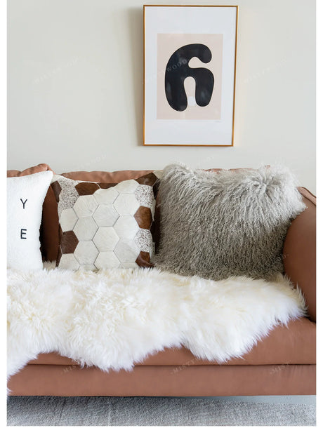 MISTYWOOD Leather Scandinavian Sofa Pillow from MISTYWOOD