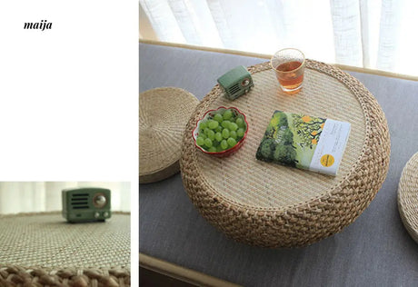 Woven Rattan Round Tea Table from maija