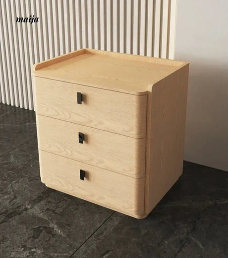 Jacobson Leather Wrap Bedside Table from Mufanli