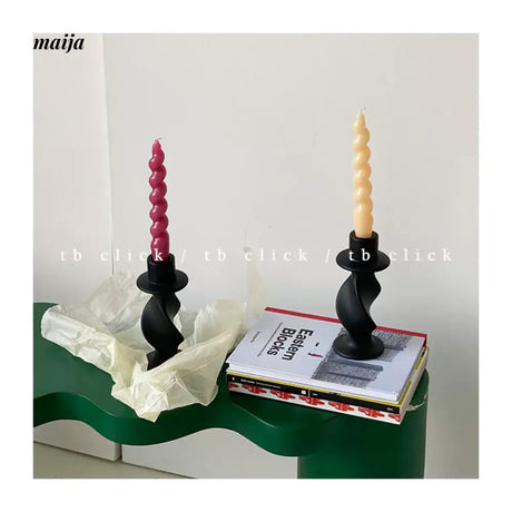 CLICK Twisting Ceramic Candle Tray Vintage Decor from CLICK