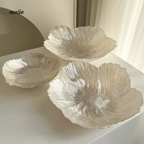 LIVETAI Modern Glossy Petal Crystal Flower Bowl from maija