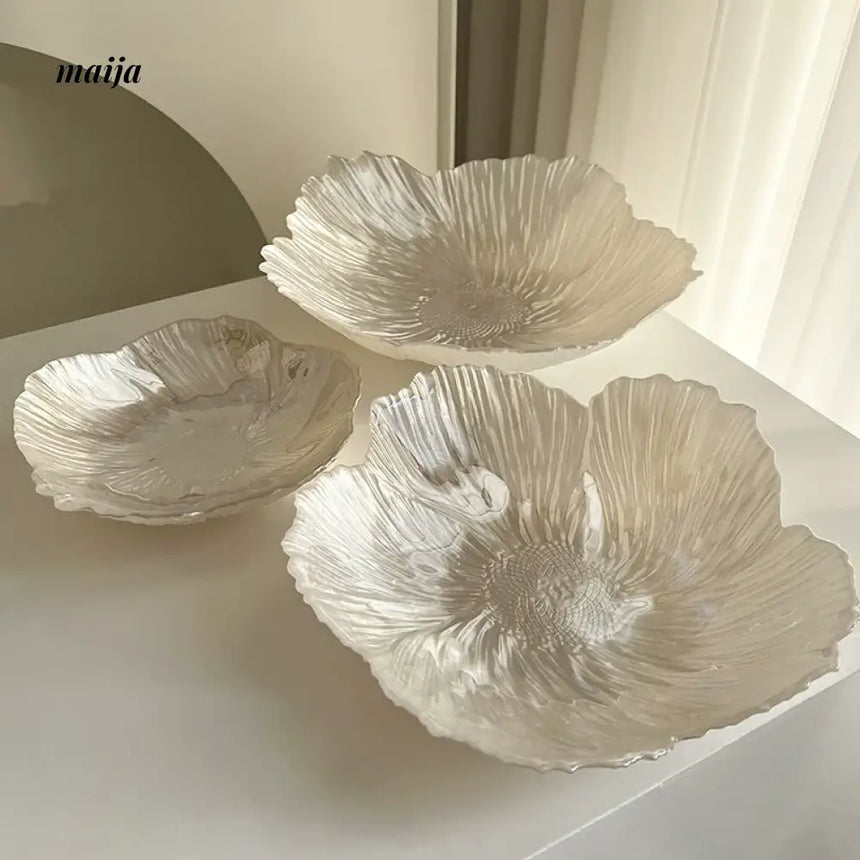 LIVETAI Modern Glossy Petal Crystal Flower Bowl from maija