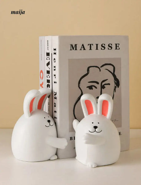 Hugging Rabbits Bookends from maija
