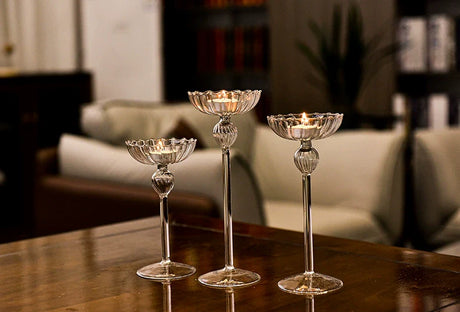 WII Handmade Blown Glass Candlestick from WII