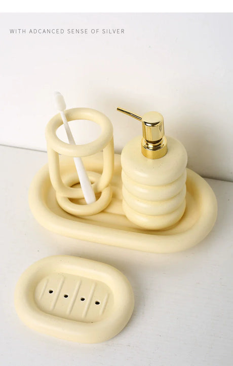 LENYVASEN Esme Elegant Bathroom Wash Cup Set from LENYVASEN