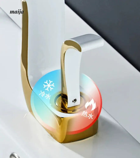 Noble Waterfall Copper Washbasin Faucet from Kaiyashi