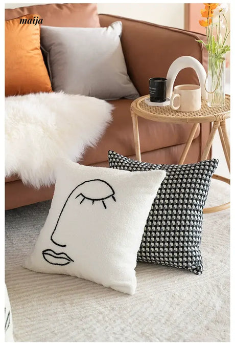MISTYWOOD Black and White Decorative Pillow Sleeve from MISTYWOOD