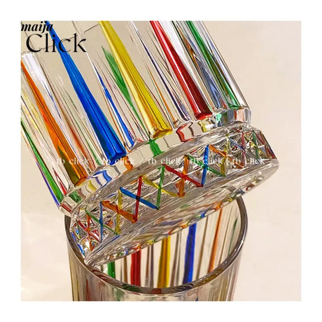 CLICK Hand-Painted Glass Whiskey Cup Italian Retro Style from CLICK
