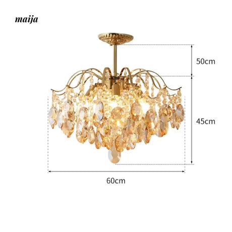 NANCY Romantic Crystal Chandelier French Retro Style from NANCY