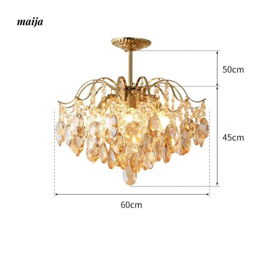 NANCY Romantic Crystal Chandelier French Retro Style from NANCY