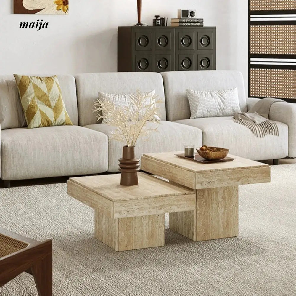 Sana Natural Travertine Coffee Table from maija
