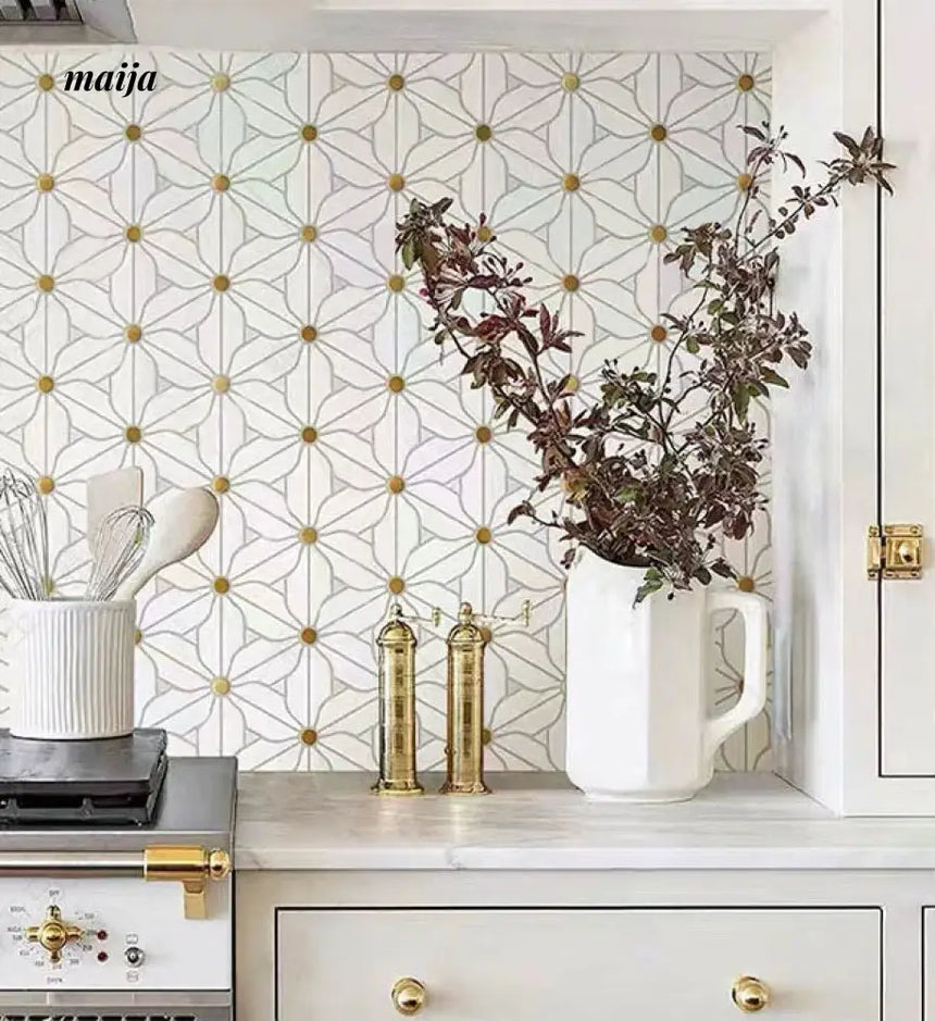 Emerald Mosaic Marble Tiles from LIZARD KING