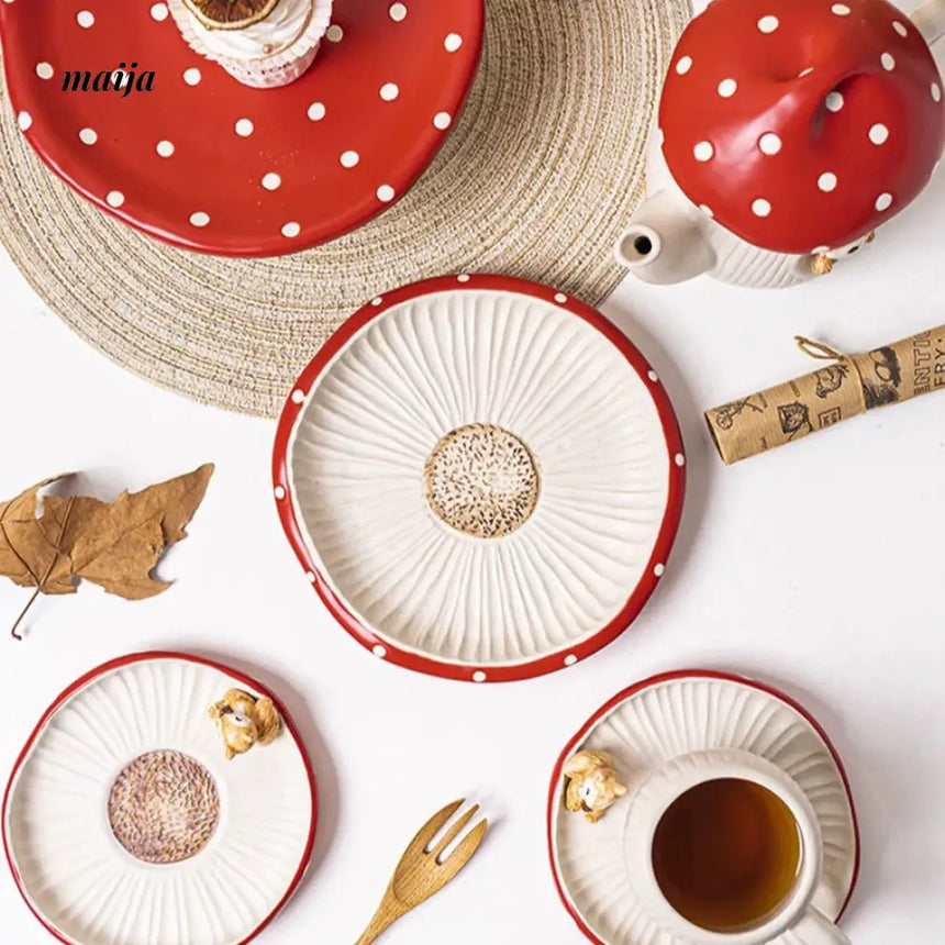 LIVETAI High Quality Mushroom Afternoon Tea Set from maija
