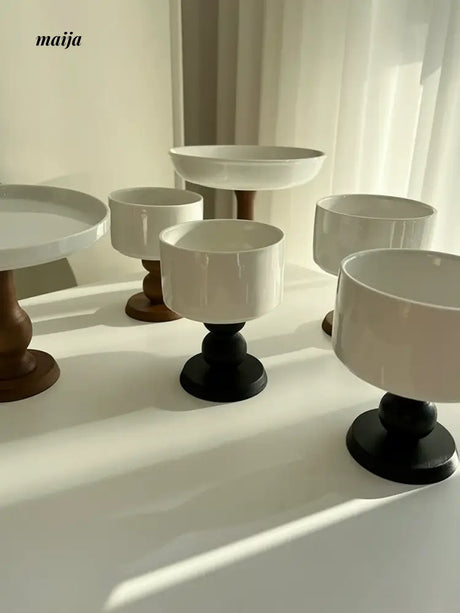 LIVETAI Coffee Cup and Plate with High Foot Set from LIVETAI