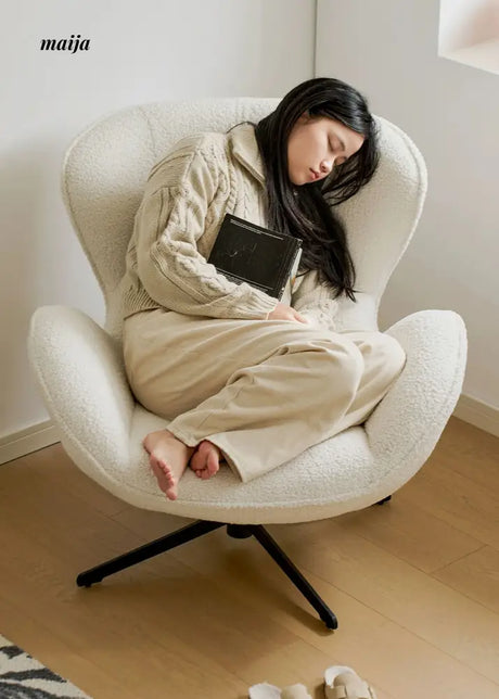 Eggshell Teddy Velvet Chair from maija