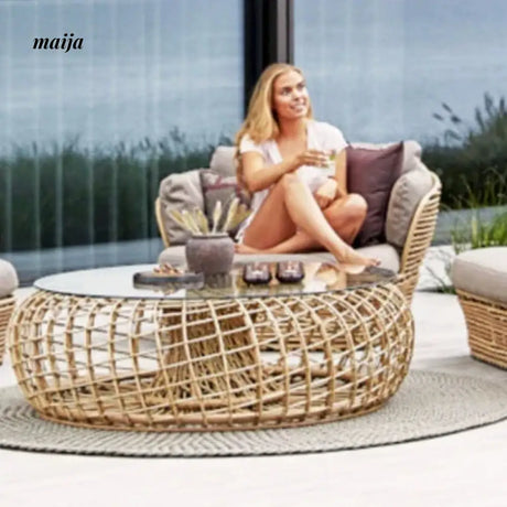 GERMAIN Estelle Rattan Sun Lounger from GERMAIN