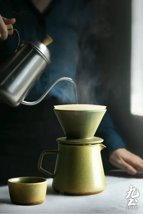 JOTO Ceramic Filter Pot V60 Coffee Hand Set from JOTO